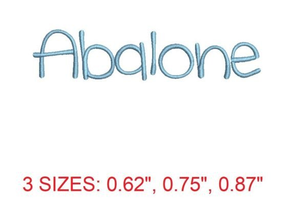 Abalone Embroidery Font for Boutique Apparel