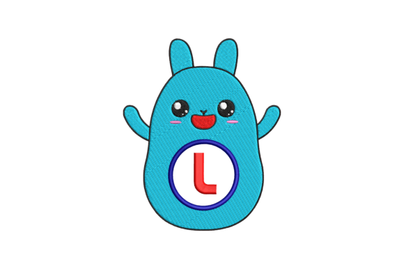 Cute Rabbit Letter L: An Embroidery Design Review