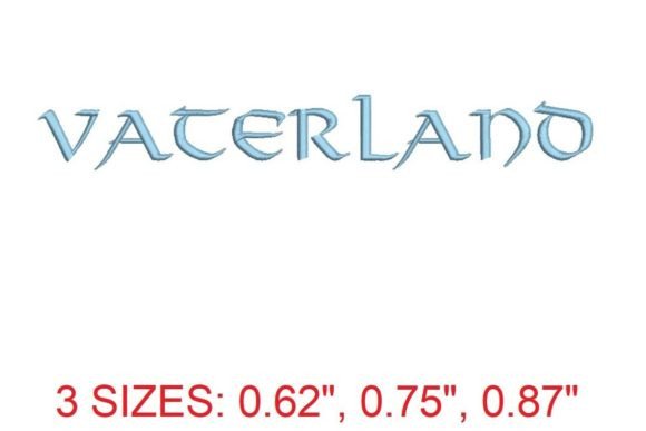 Vaterland Embroidery Font: A Designer's Review